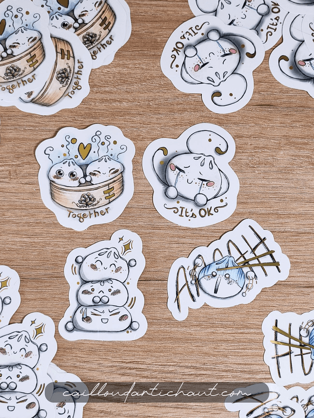 Sticker bao 4 variantes