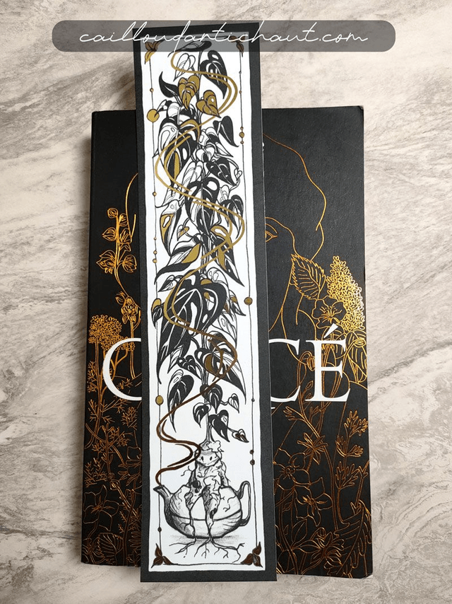 Mandragore feuillue - MARQUE-PAGES DORÉ 