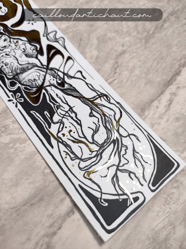 Mandragore art nouveau - MARQUE-PAGES DORÉ