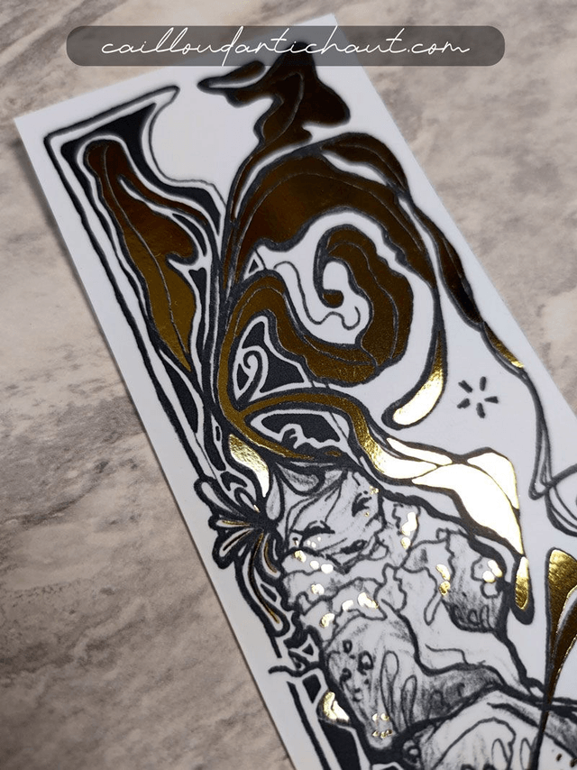Mandragore art nouveau - MARQUE-PAGES DORÉ