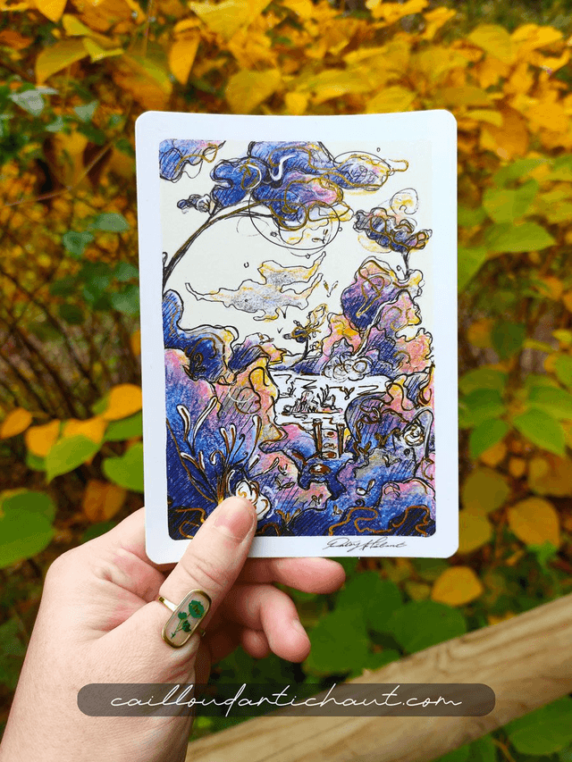 Rêve jardin d&#039;Éden - PRINT DORÉ
