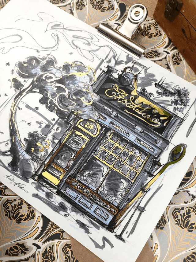 Devanture Chocolaterie - PRINT DORÉ