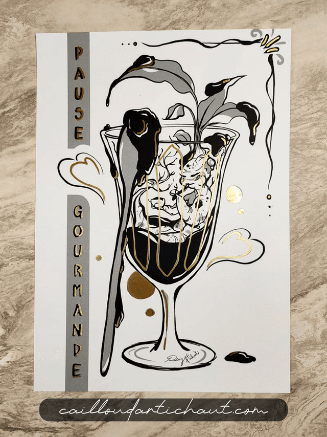 Mandragore &quot;Pause gourmande&quot; - PRINT OPTION DORURE